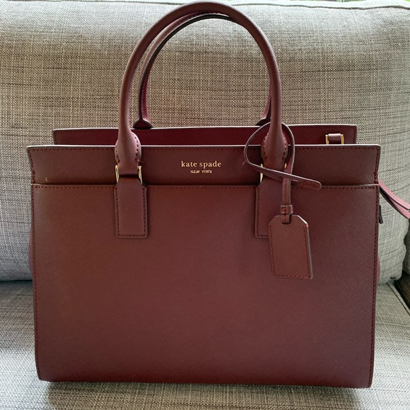 LARGE SATCHEL CAMERON CHERRYWOOD KATE SPADE BAG - Picture 7 of 14